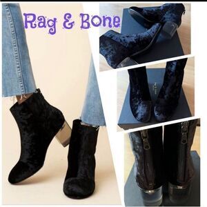 NIB Rag and Bone Drea Crushed Velvet Booties